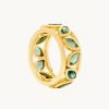 Joyas murona Grandes | Anillo Jade Verde Papua