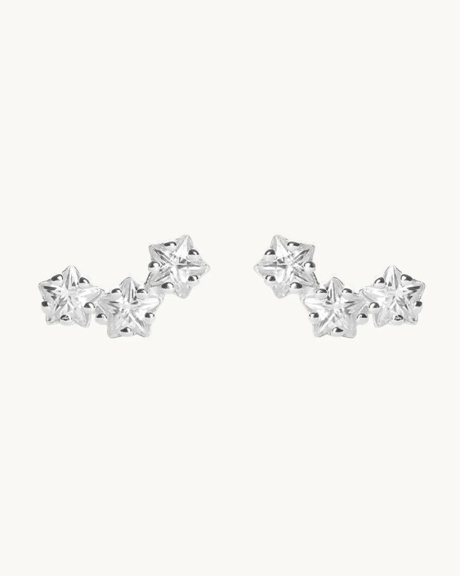 Joyas murona Pequenos | Pendientes Plata Estrella Mini Tristar