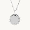 Joyas murona Minimalistas | Colgante Plateado Medalla Memory