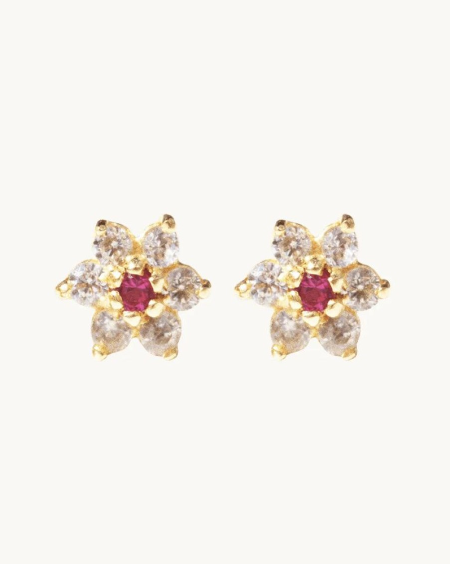 Joyas murona Pequenos | Pendientes Mini Rosa Flower