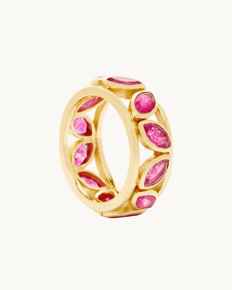 Joyas murona Grandes | Anillo Turmalina Rosa Papua