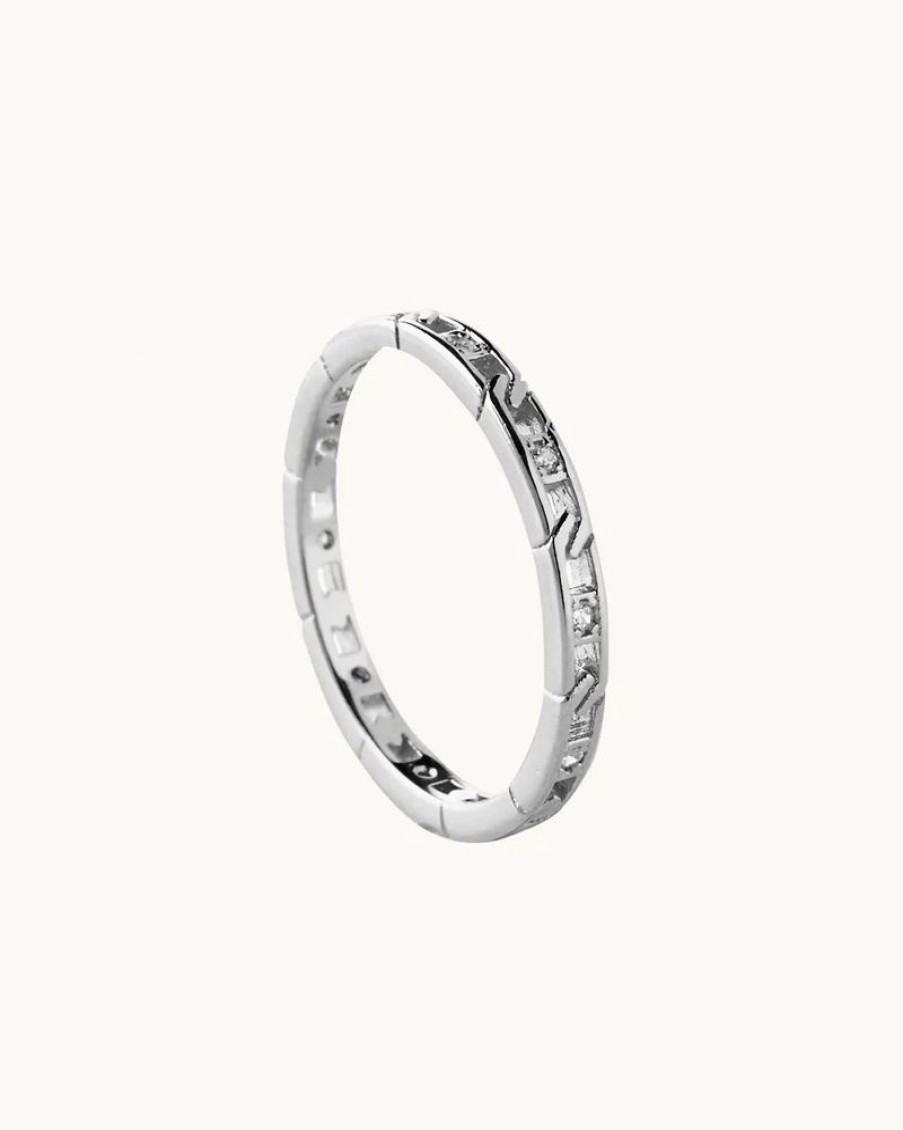 Joyas murona Finos | Anillo Plata Circonitas Etnia