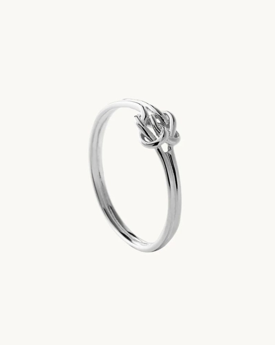 Joyas murona Finos | Anillo Plata Nudo Double Knot