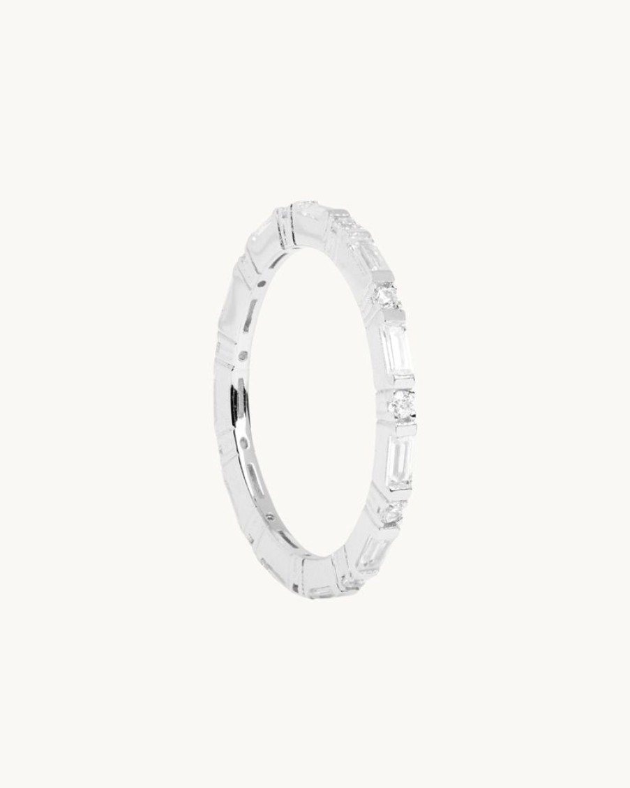 Joyas murona Finos | Anillo Plata Circonitas Breeze