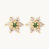 Joyas murona Pequenos | Pendientes Mini Verdes Flower