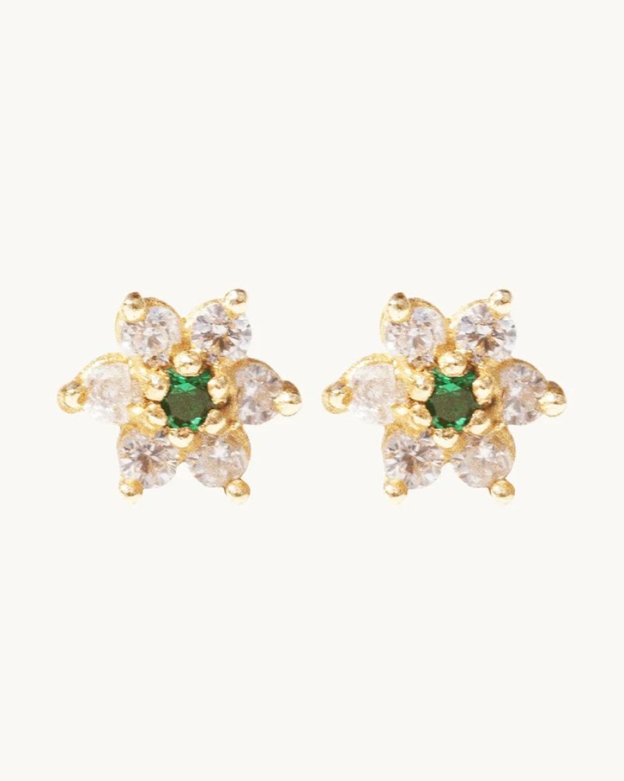 Joyas murona Pequenos | Pendientes Mini Verdes Flower