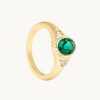 Joyas murona Con Circonitas | Anillo Jade Verde Boho