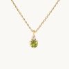 Joyas murona Minimalistas | Collar Birthstone Agosto - Peridoto