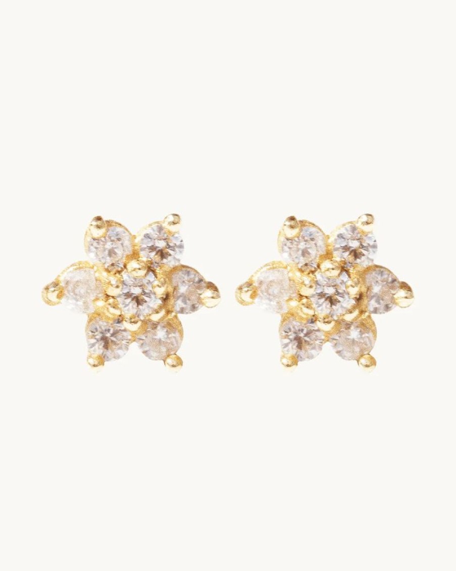 Joyas murona Pequenos | Pendientes Mini Blancos Flower