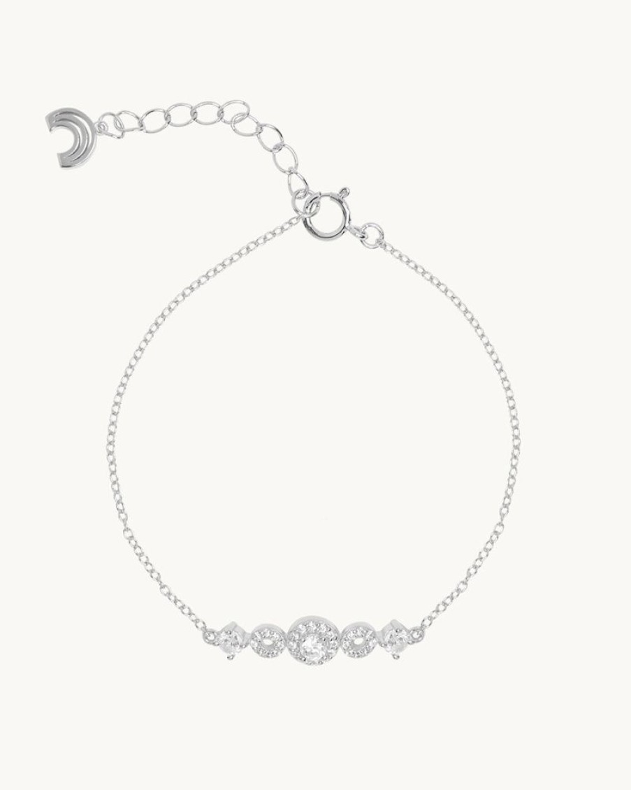 Joyas murona Con Circonitas | Pulsera Plata Circonitas Brisa