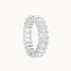 Joyas murona Grandes | Anillo Plata Baguette Luz