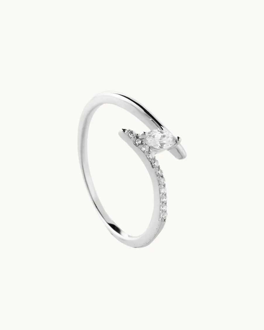 Joyas murona Con Circonitas | Anillo Plata Circonitas Jane