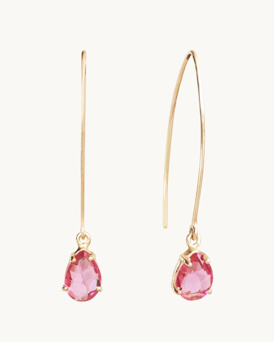 Joyas murona Piedras Colores | Pendientes Turmalina Rosa Kokod