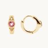 Joyas murona Aros | Aros Turmalina Rosa Boho