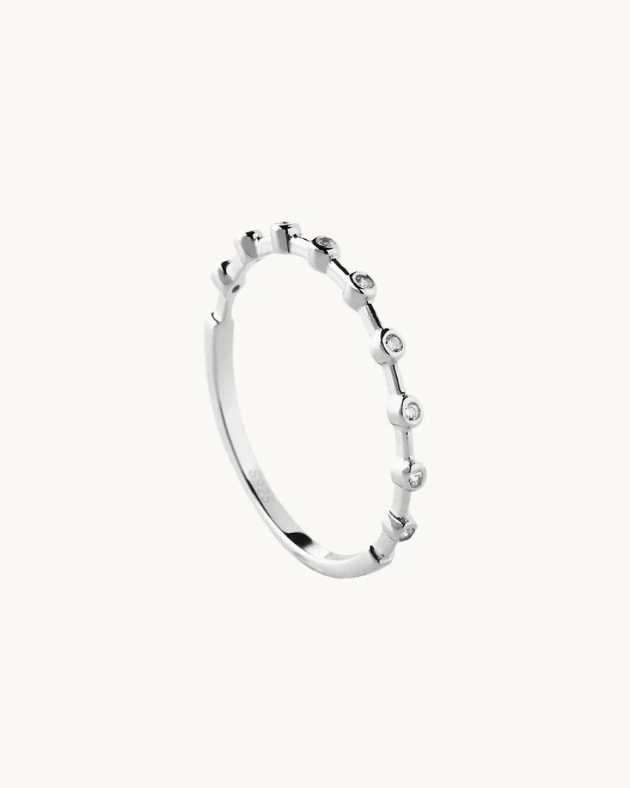 Joyas murona Finos | Anillo Plata Circonitas Dotty