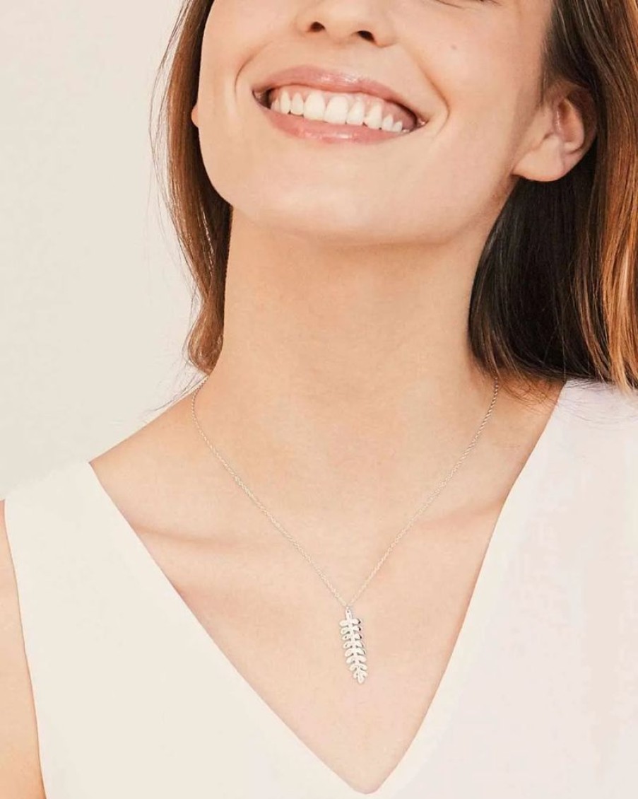 Joyas murona Minimalistas | Collar Plata Hoja Folia