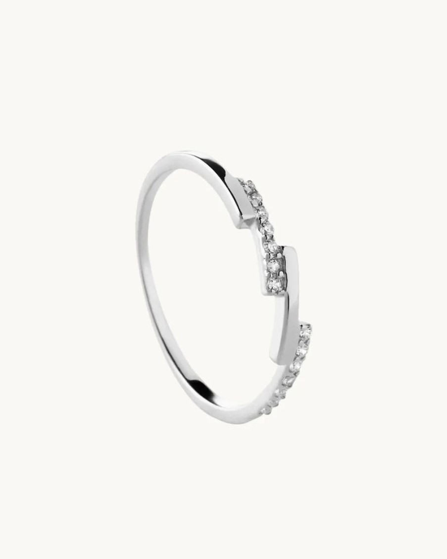 Joyas murona Finos | Anillo Plata Circonitas Shade