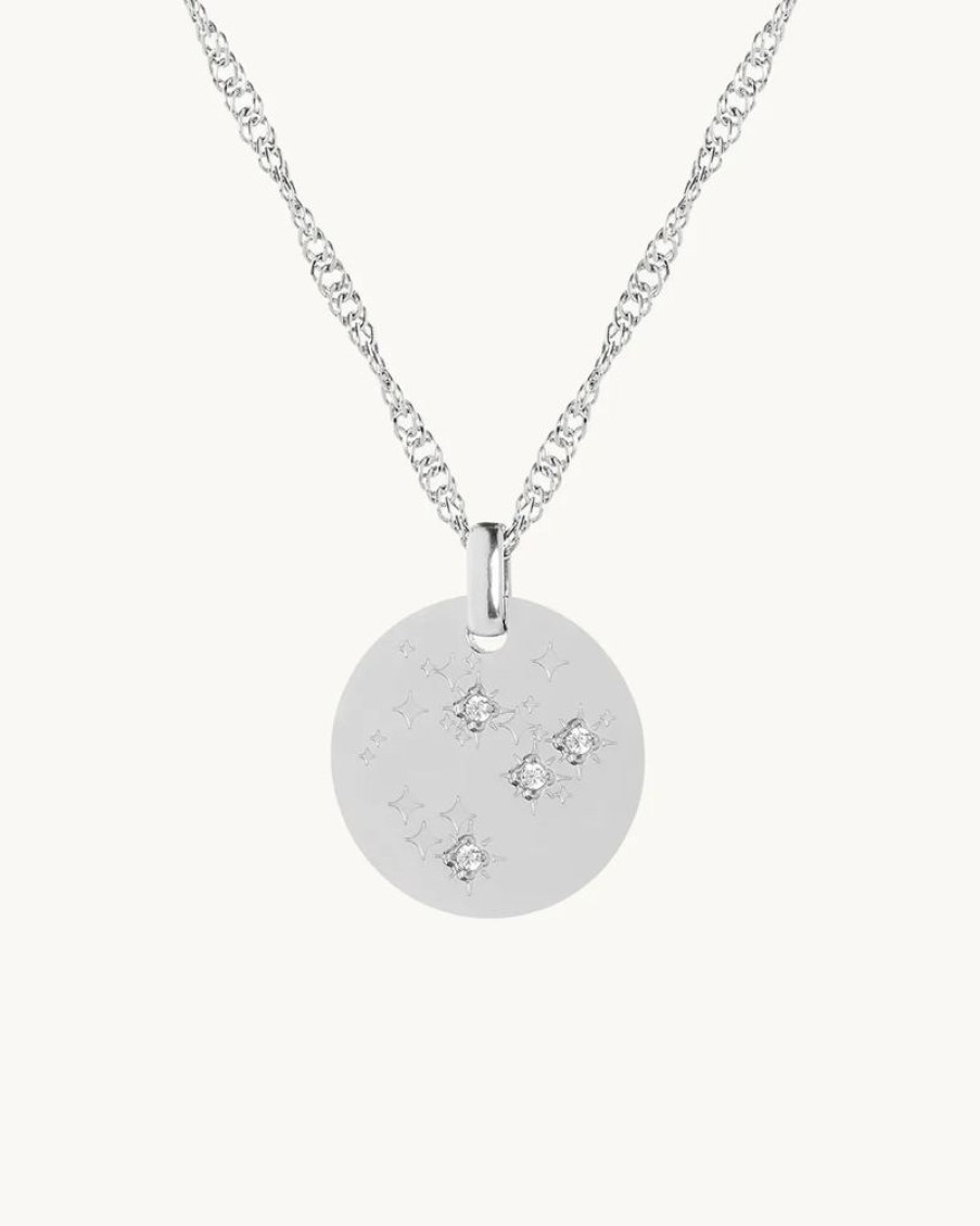 Joyas murona Minimalistas | Collar Plateado Zodiaco Sagitario