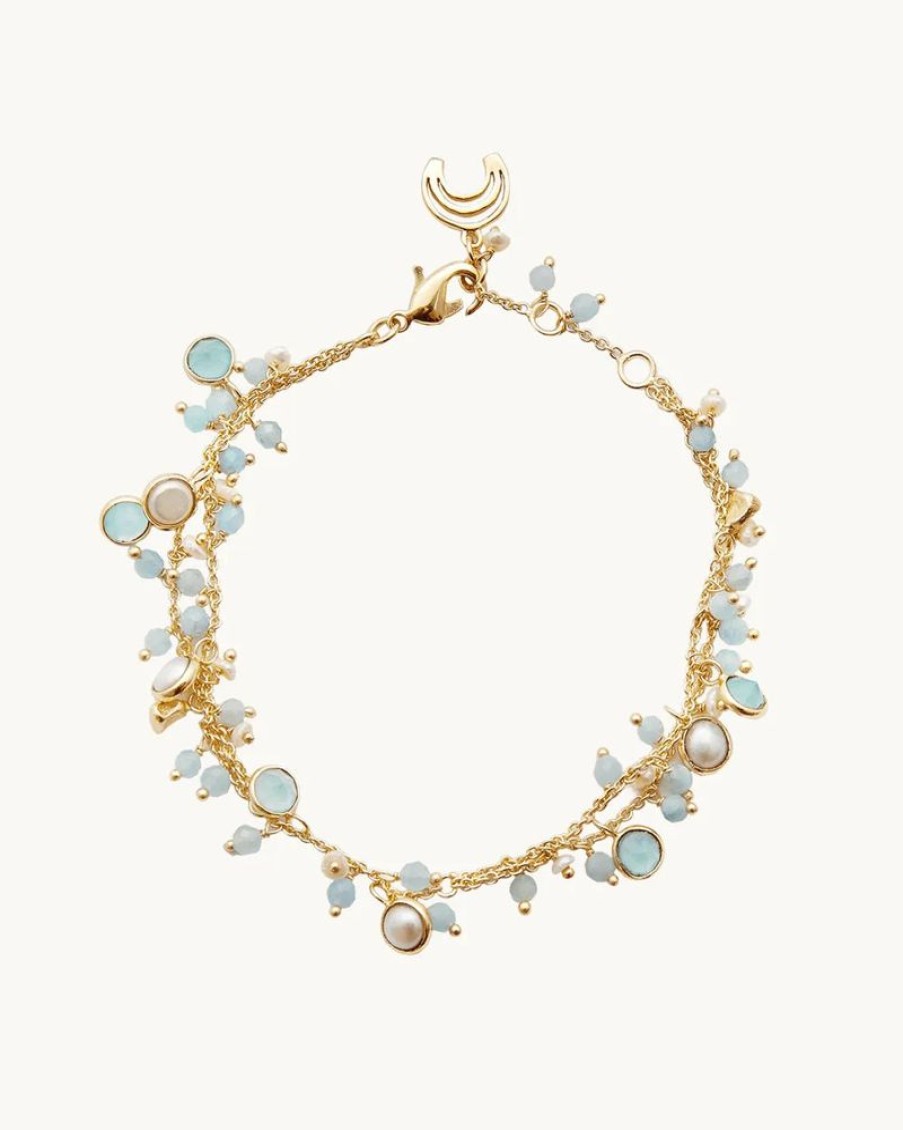 Joyas murona De Cadena | Pulsera Aguamarina Amulet