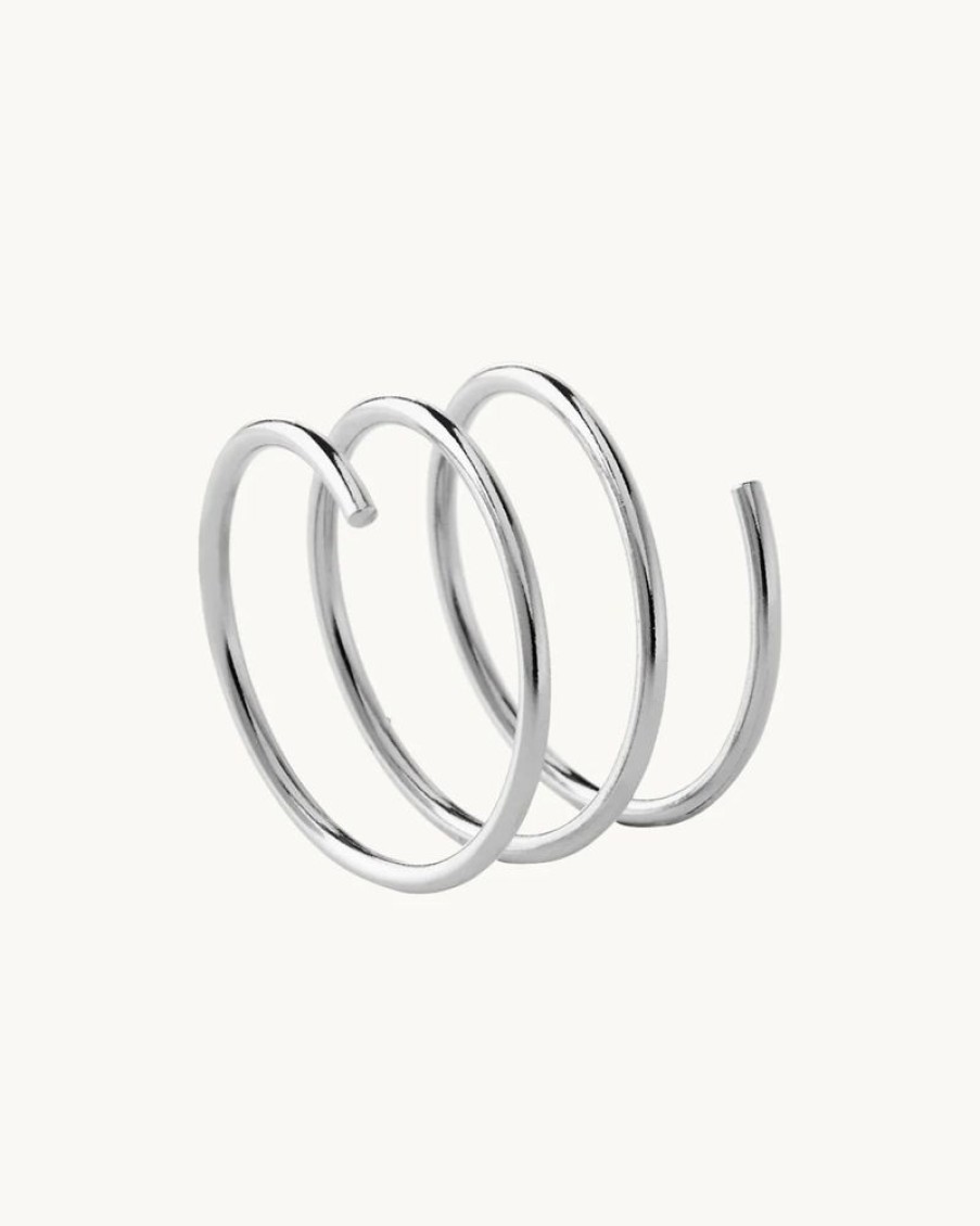 Joyas murona Grandes | Anillo Plata Espiral Whirl