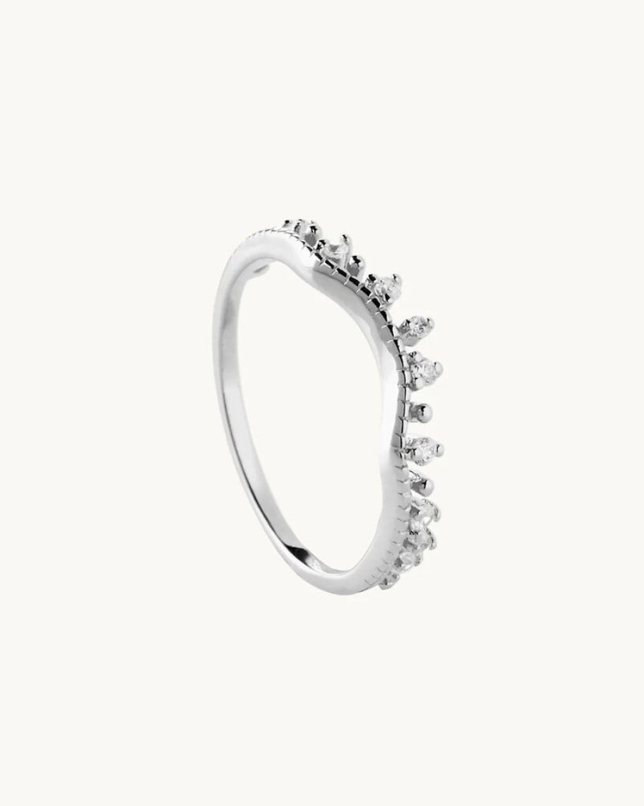 Joyas murona Con Circonitas | Anillo Plata Circonitas Brighty