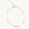 Joyas murona Con Circonitas | Pulsera Plata Circonitas Breeze