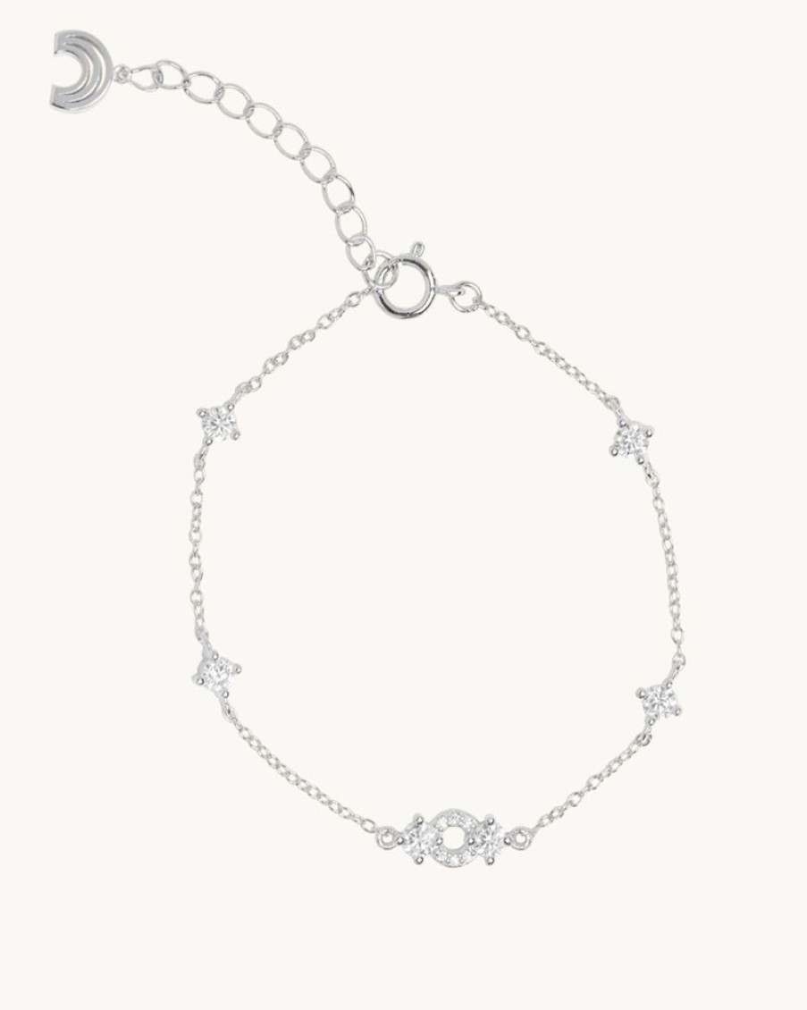 Joyas murona Con Circonitas | Pulsera Plata Circonitas Breeze