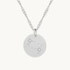 Joyas murona Minimalistas | Collar Plateado Zodiaco Geminis