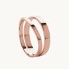 Joyas murona Dobles | Anillo Oro Rosa Doble Wave