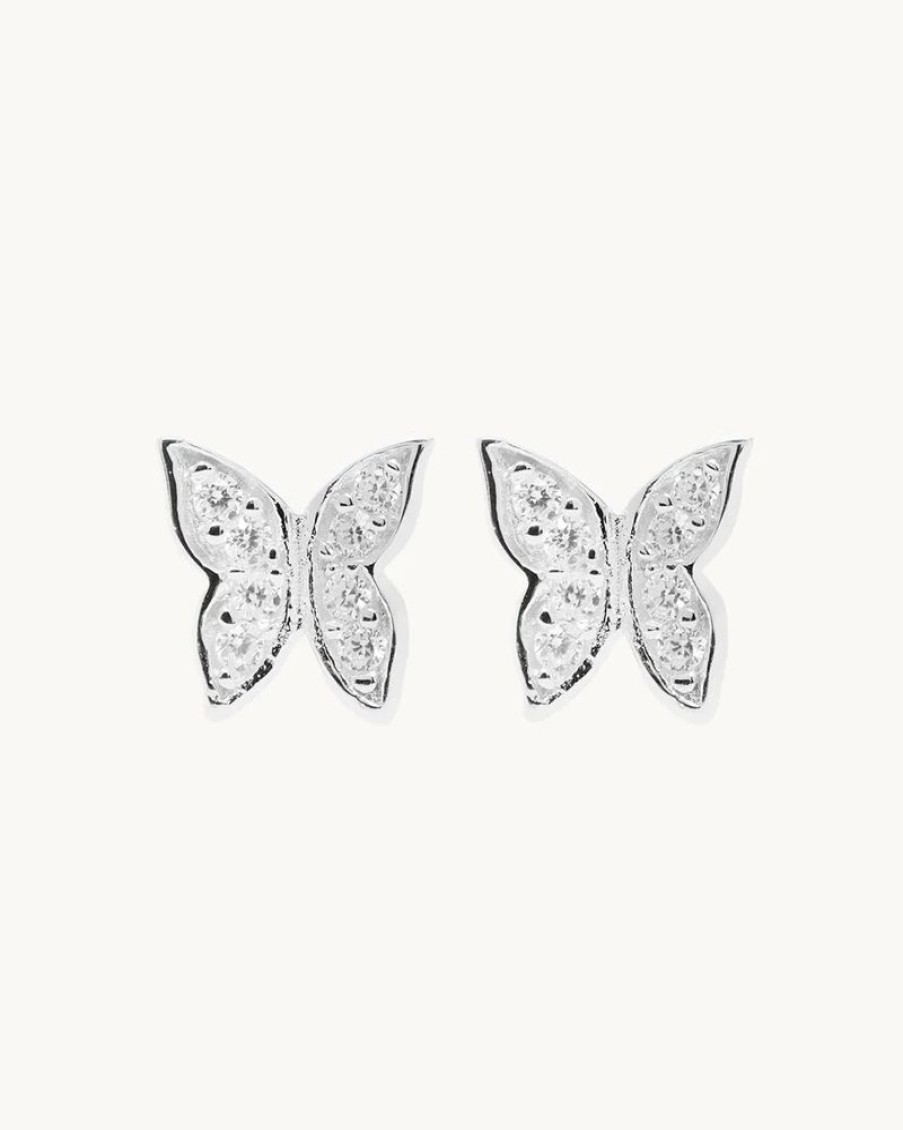 Joyas murona Pequenos | Pendientes Plata Mariposa Mini Liberty